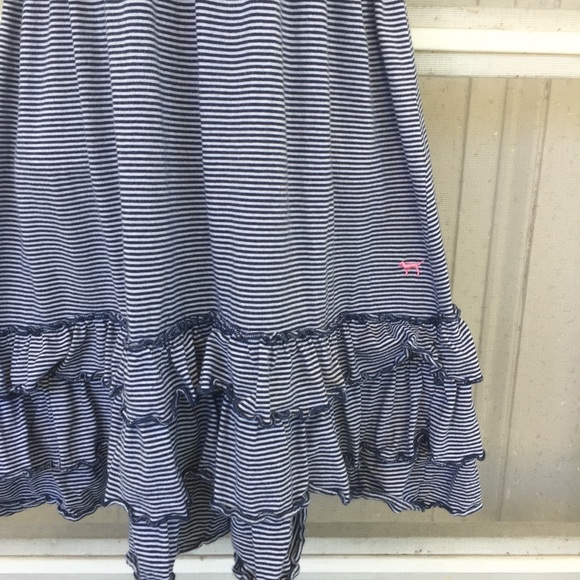 VS Pink Navy and White Dress with Ruffles - Picture 4 of 8